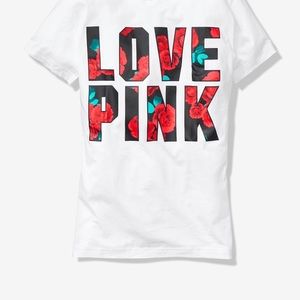 Campus short sleeve shirt Love Pink